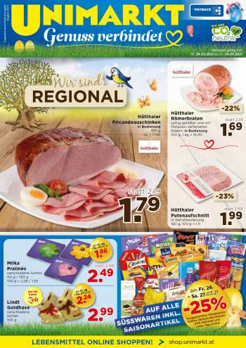 Angebote UNIMARKT - 24.3.2021 - 30.3.2021.