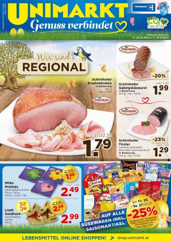 Angebote UNIMARKT - 24.3.2021 - 30.3.2021.