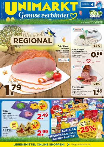 Angebote UNIMARKT - 24.3.2021 - 30.3.2021.