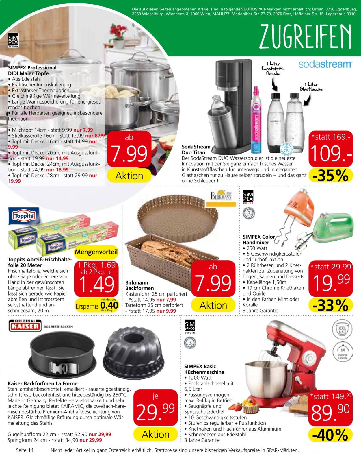 Angebote EUROSPAR - 25.3.2021 - 7.4.2021. Seite 14
