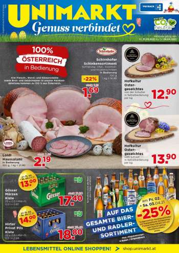 Angebote UNIMARKT - 31.3.2021 - 6.4.2021.