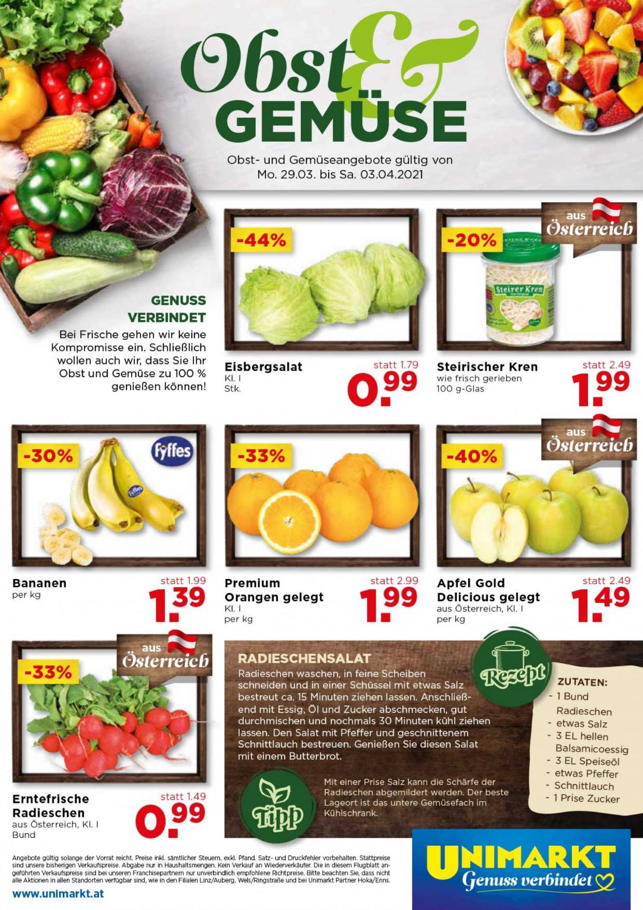 Angebote UNIMARKT - 31.3.2021 - 6.4.2021. Seite 20