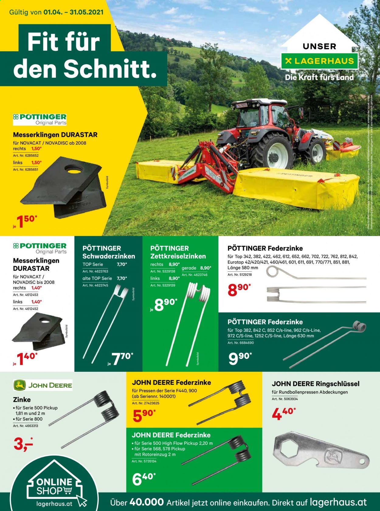 Angebote Lagerhaus - 1.4.2021 - 31.5.2021. Seite 1
