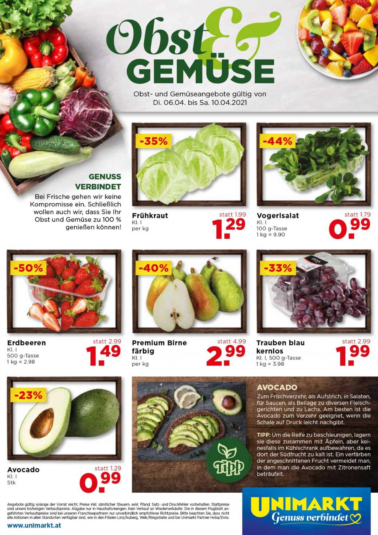 Angebote UNIMARKT - 7.4.2021 - 13.4.2021. Seite 16