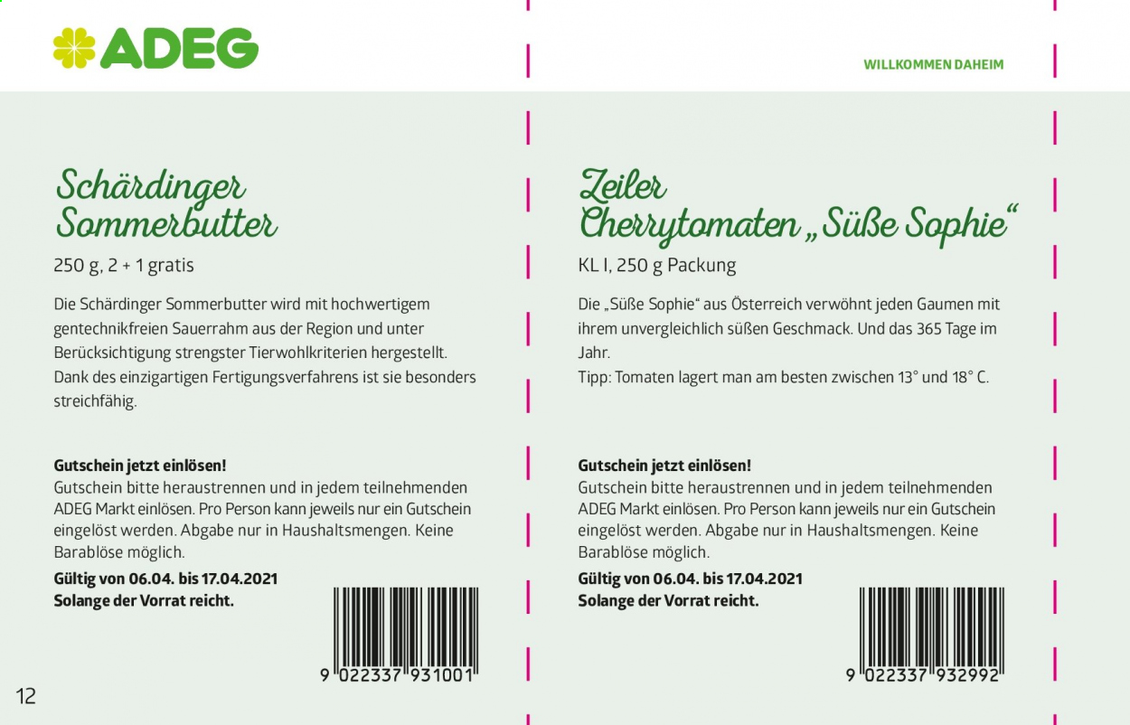 Angebote ADEG - 6.4.2021 - 17.4.2021. Seite 12