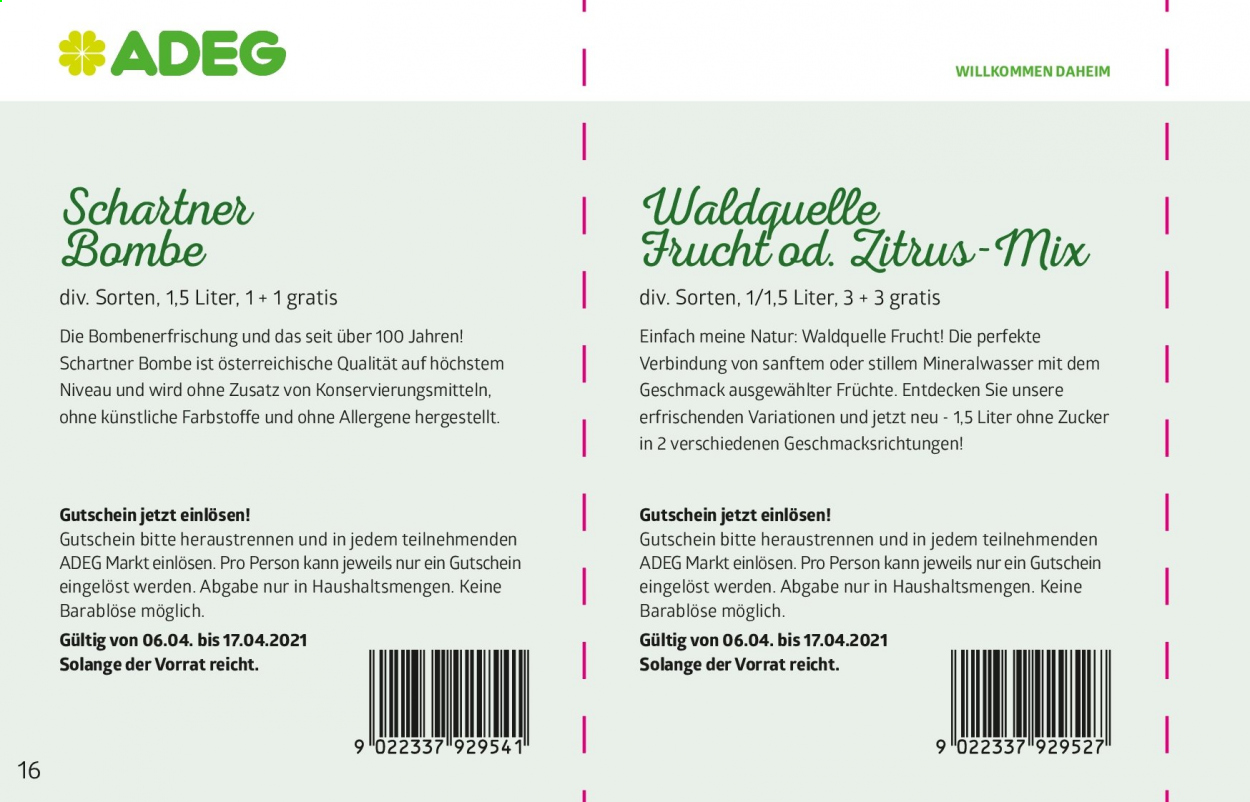 Angebote ADEG - 6.4.2021 - 17.4.2021. Seite 16