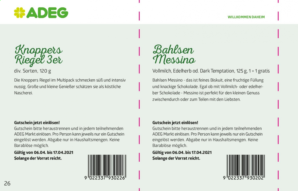 Angebote ADEG - 6.4.2021 - 17.4.2021. Seite 26