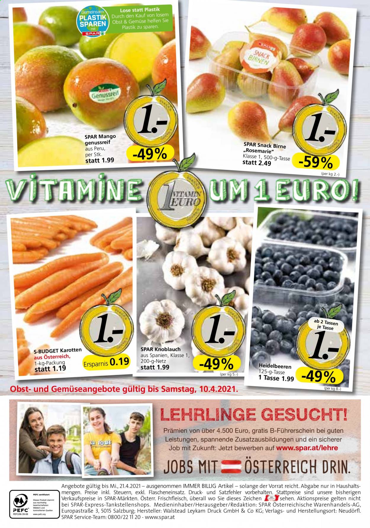 Angebote SPAR - 8.4.2021 - 21.4.2021. Seite 20
