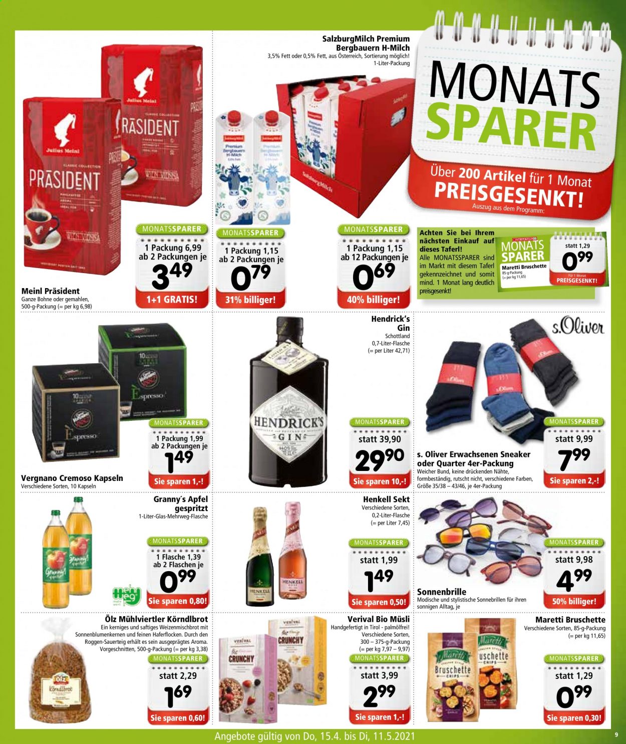 Angebote INTERSPAR - 15.4.2021 - 21.4.2021. Seite 9