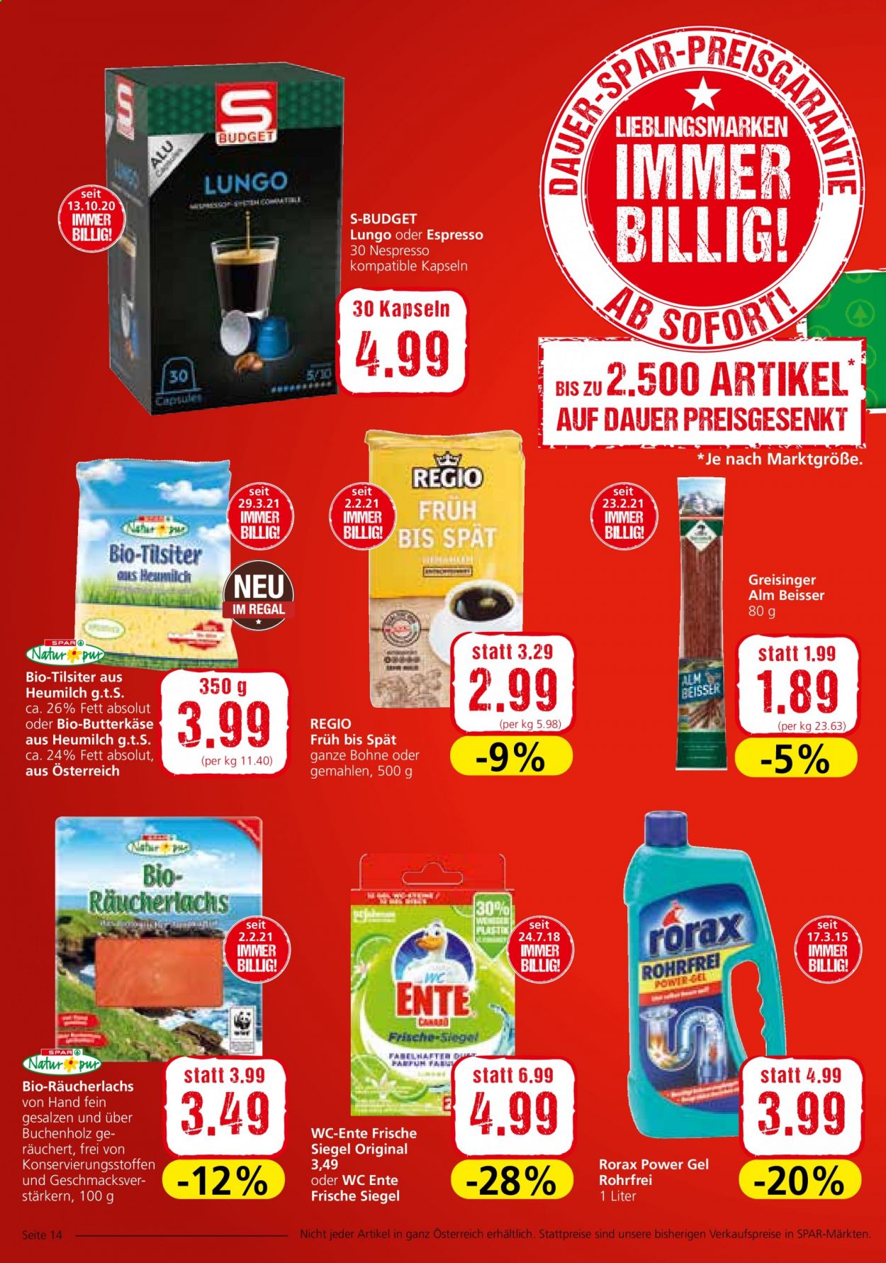 Angebote SPAR - 15.4.2021 - 21.4.2021. Seite 14