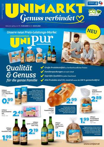 Angebote UNIMARKT - 14.4.2021 - 20.4.2021.