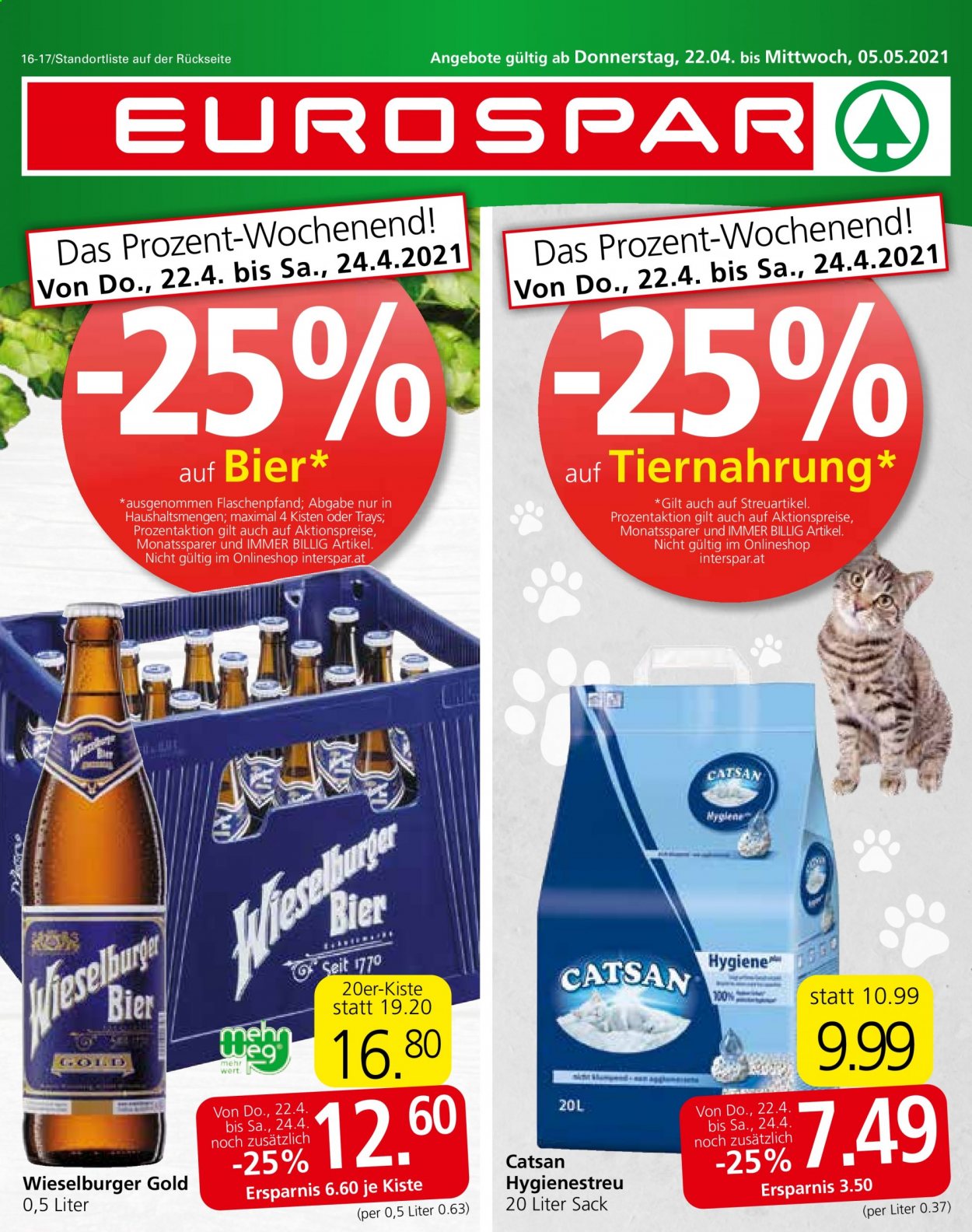Angebote EUROSPAR - 22.4.2021 - 5.5.2021. Seite 1