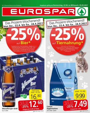 Angebote EUROSPAR - 22.4.2021 - 5.5.2021.