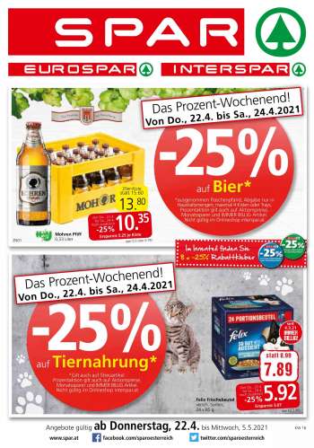 Angebote SPAR - 22.4.2021 - 5.5.2021.