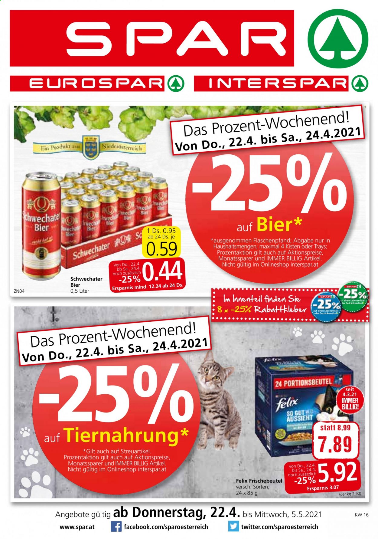 Angebote INTERSPAR - 22.4.2021 - 5.5.2021. Seite 1
