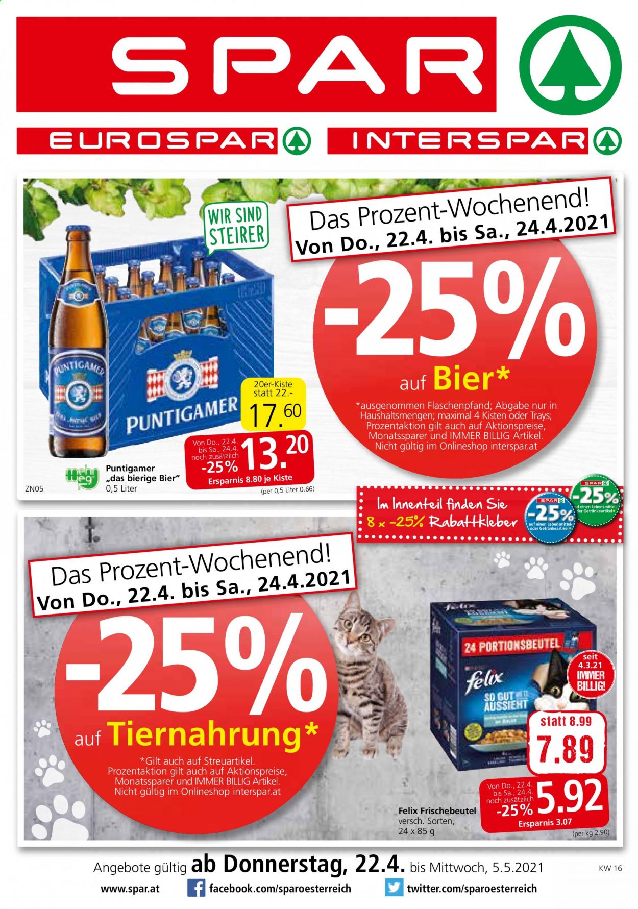 Angebote EUROSPAR - 22.4.2021 - 5.5.2021. Seite 1