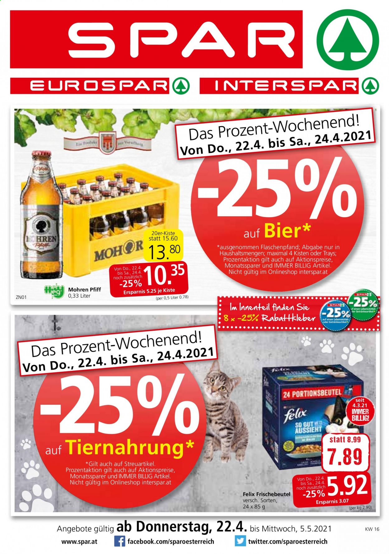 Angebote EUROSPAR - 22.4.2021 - 5.5.2021. Seite 1
