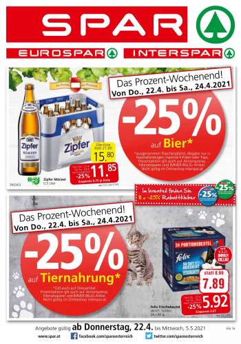 Angebote INTERSPAR - 22.4.2021 - 5.5.2021.