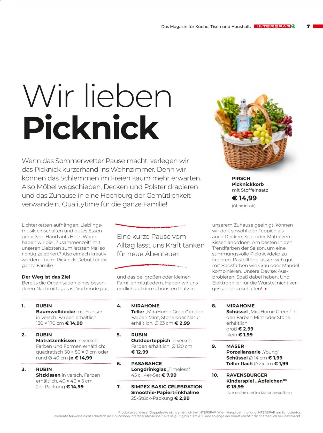 Angebote INTERSPAR - 22.4.2021 - 31.7.2021. Seite 7