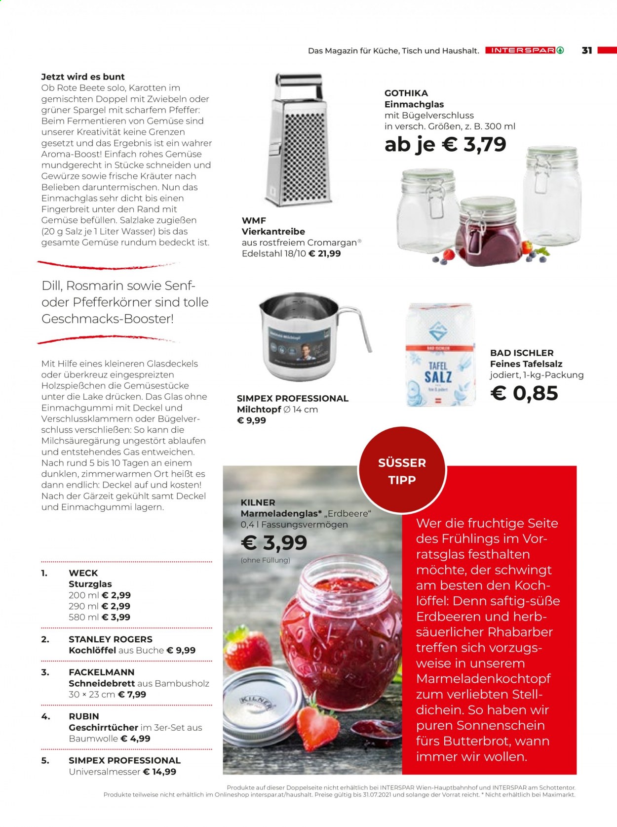 Angebote INTERSPAR - 22.4.2021 - 31.7.2021. Seite 31