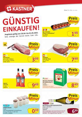 Angebote KASTNER - 26.4.2021 - 1.5.2021.