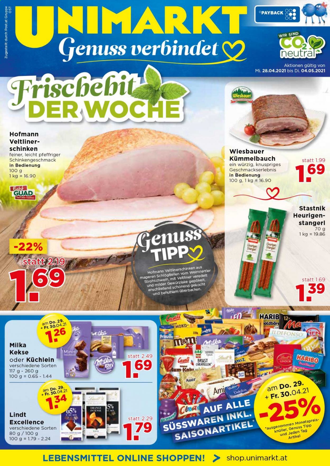 Angebote UNIMARKT - 28.4.2021 - 4.5.2021. Seite 1