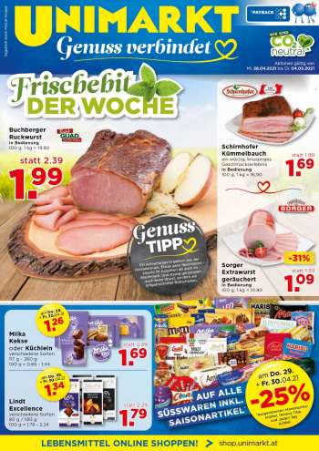 Angebote UNIMARKT - 28.4.2021 - 4.5.2021.