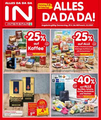 Angebote INTERSPAR - 29.4.2021 - 5.5.2021.