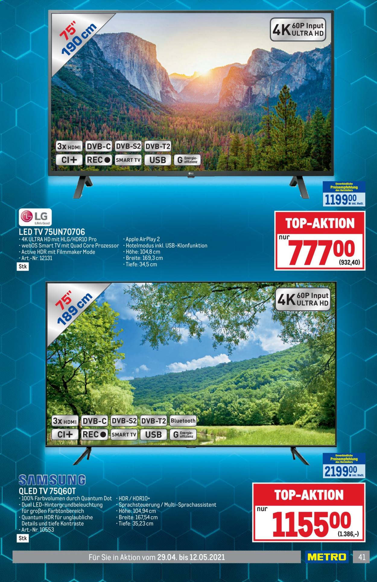 Angebote Metro - 29.4.2021 - 12.5.2021. Seite 41
