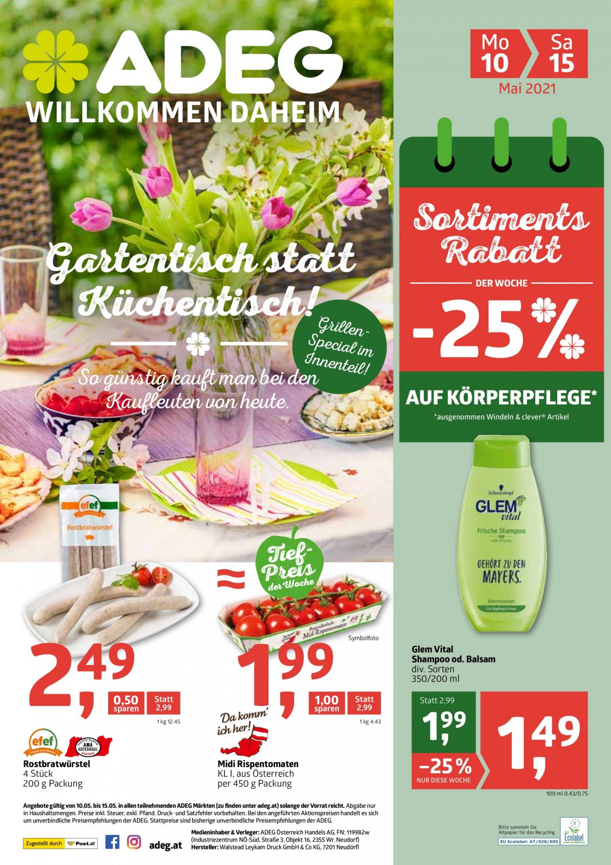 Angebote ADEG - 10.5.2021 - 15.5.2021. Seite 1