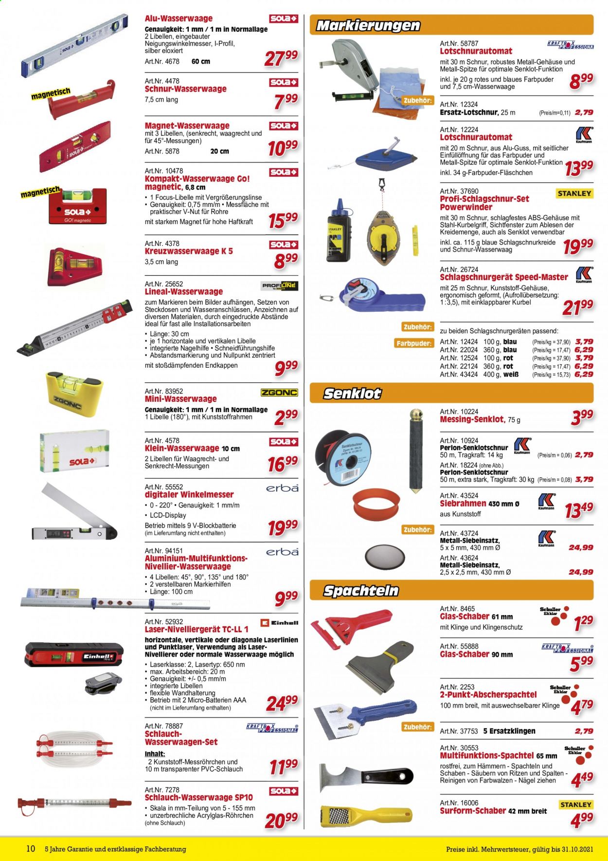 Angebote Zgonc - 9.5.2021 - 31.10.2021. Seite 10