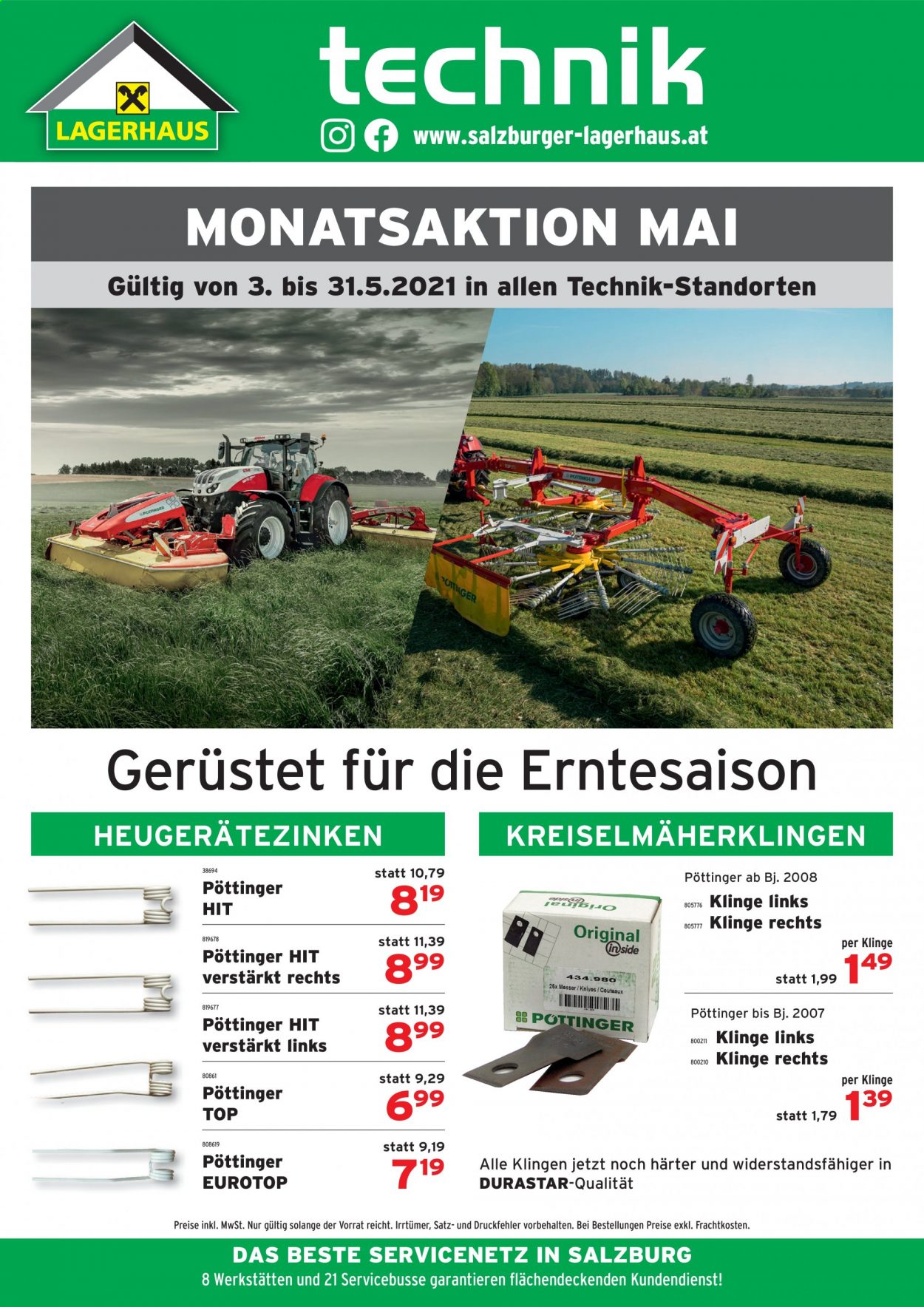 Angebote Salzburger Lagerhaus - 3.5.2021 - 31.5.2021. Seite 1