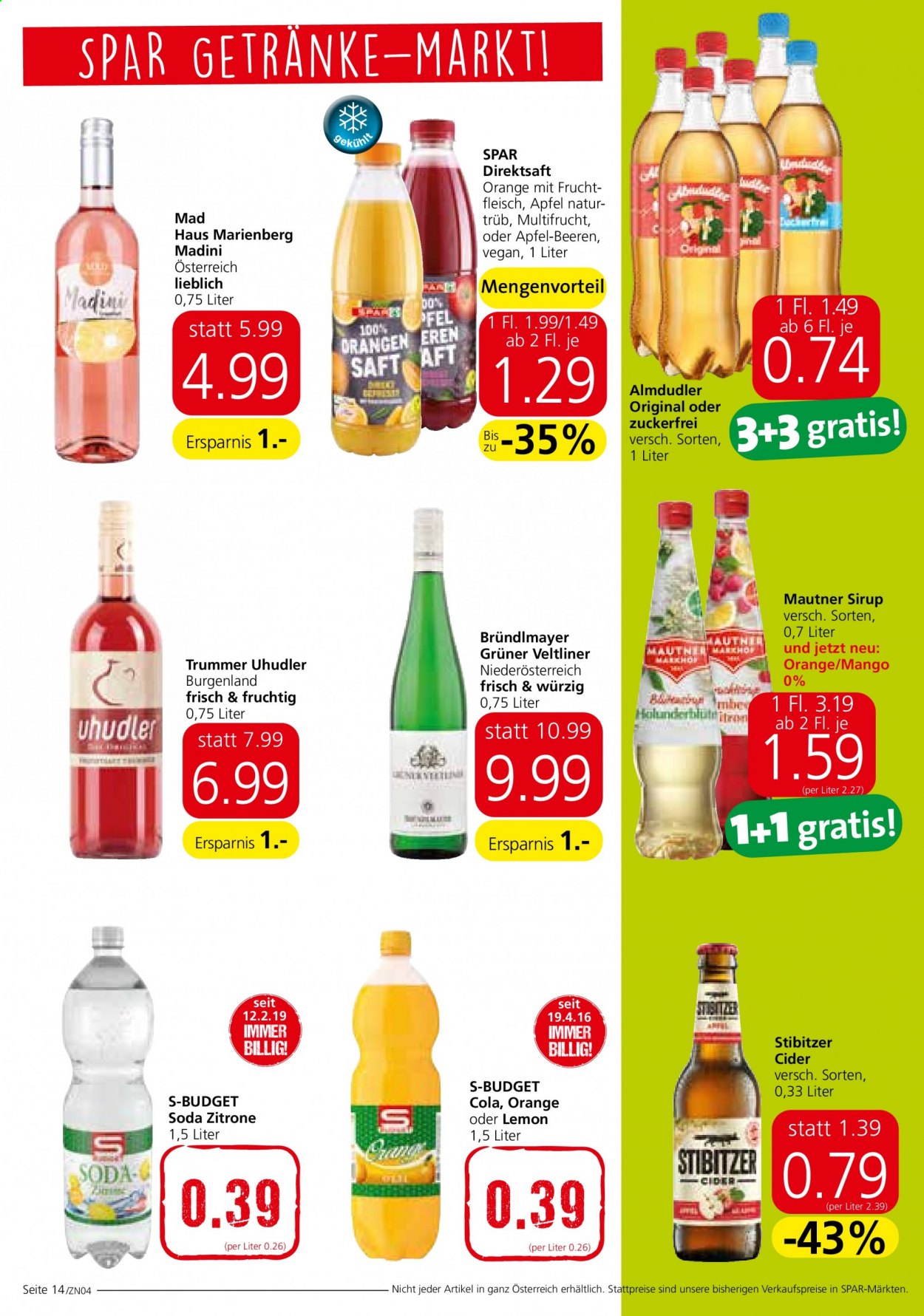 Angebote EUROSPAR - 20.5.2021 - 1.6.2021. Seite 14
