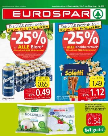 Angebote EUROSPAR - 20.5.2021 - 1.6.2021.