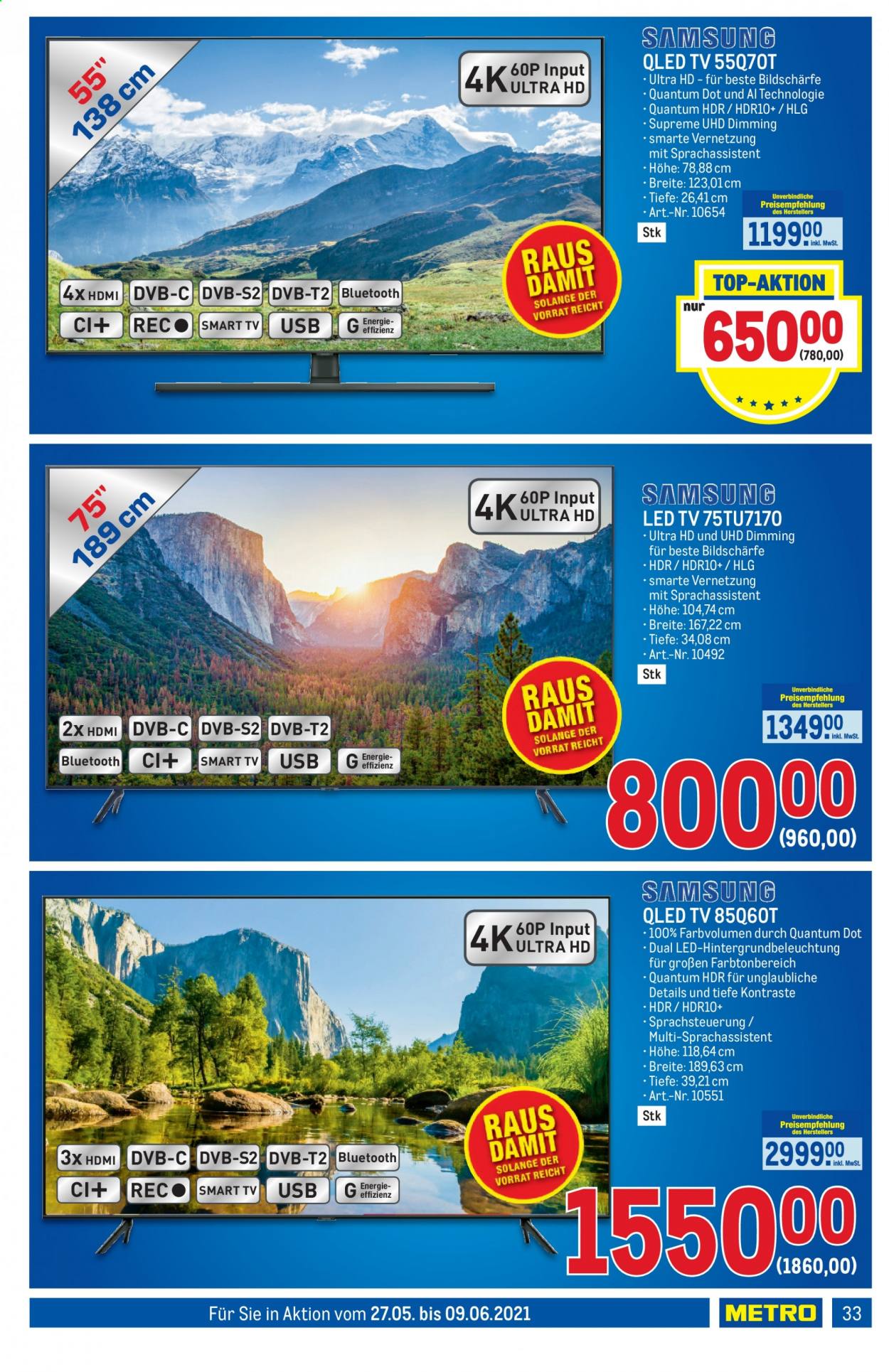 Angebote Metro - 27.5.2021 - 9.6.2021. Seite 33
