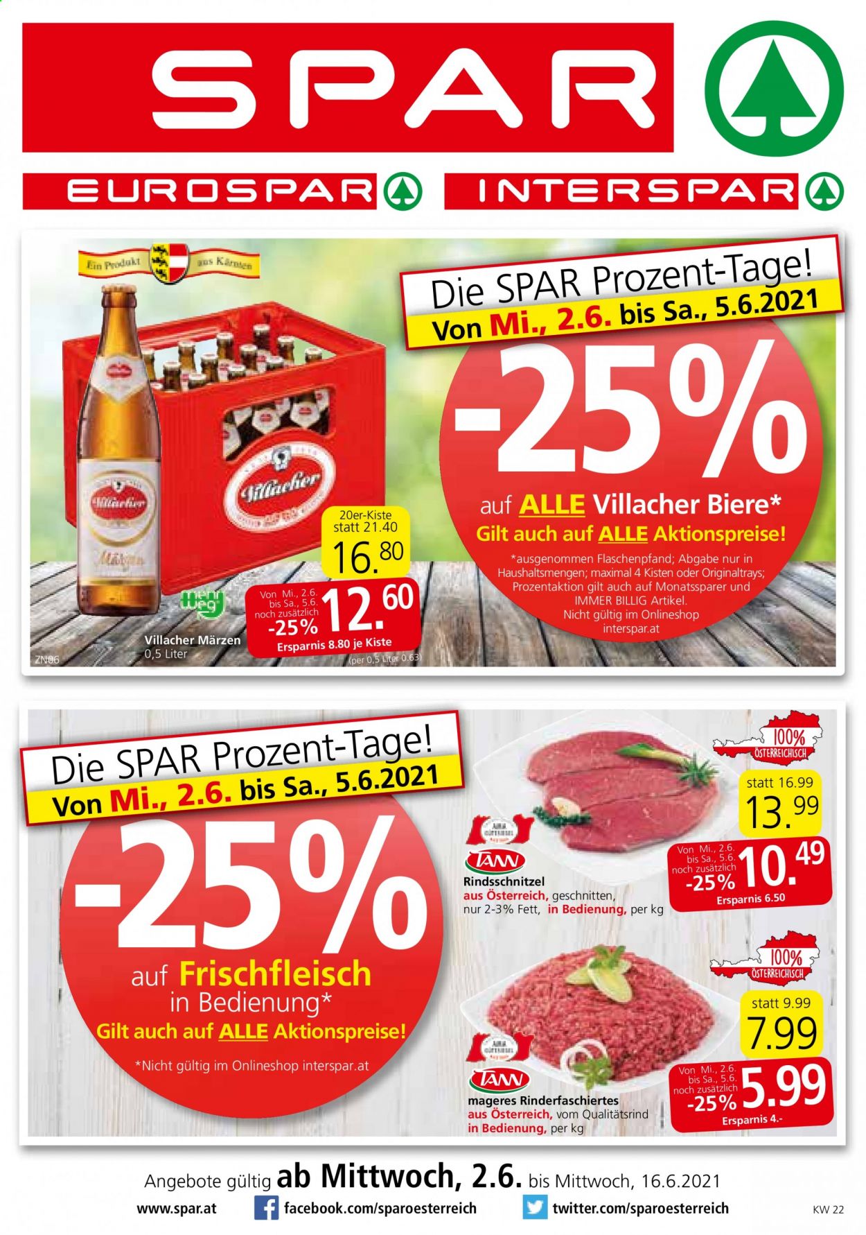 Angebote SPAR - 2.6.2021 - 16.6.2021. Seite 1