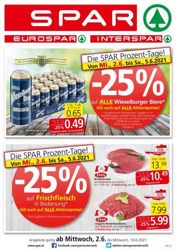 Angebote INTERSPAR - 2.6.2021 - 16.6.2021.