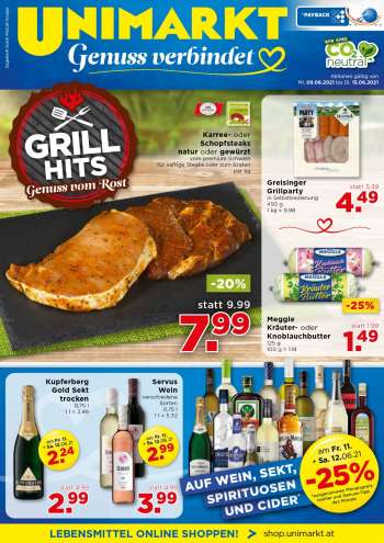Angebote UNIMARKT - 9.6.2021 - 15.6.2021.