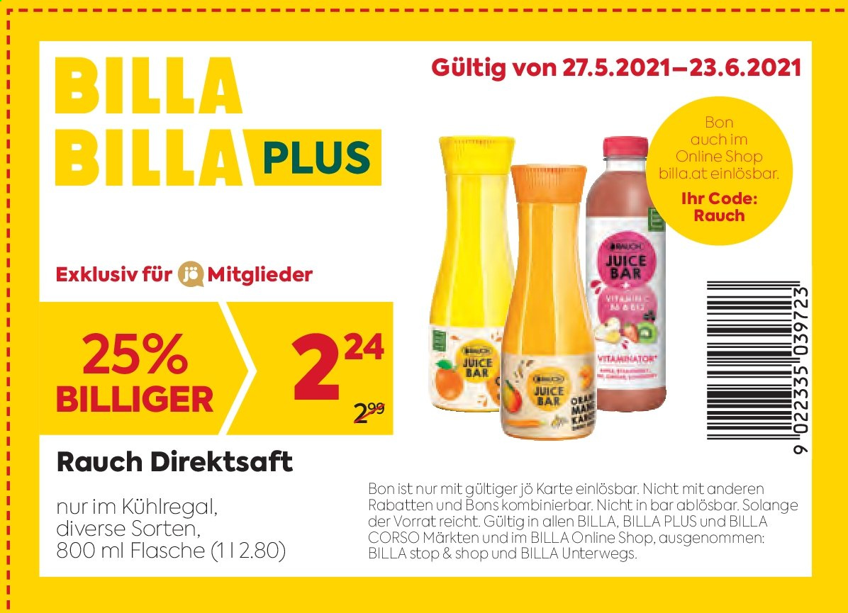 Angebote Billa - 27.5.2021 - 23.6.2021. Seite 1