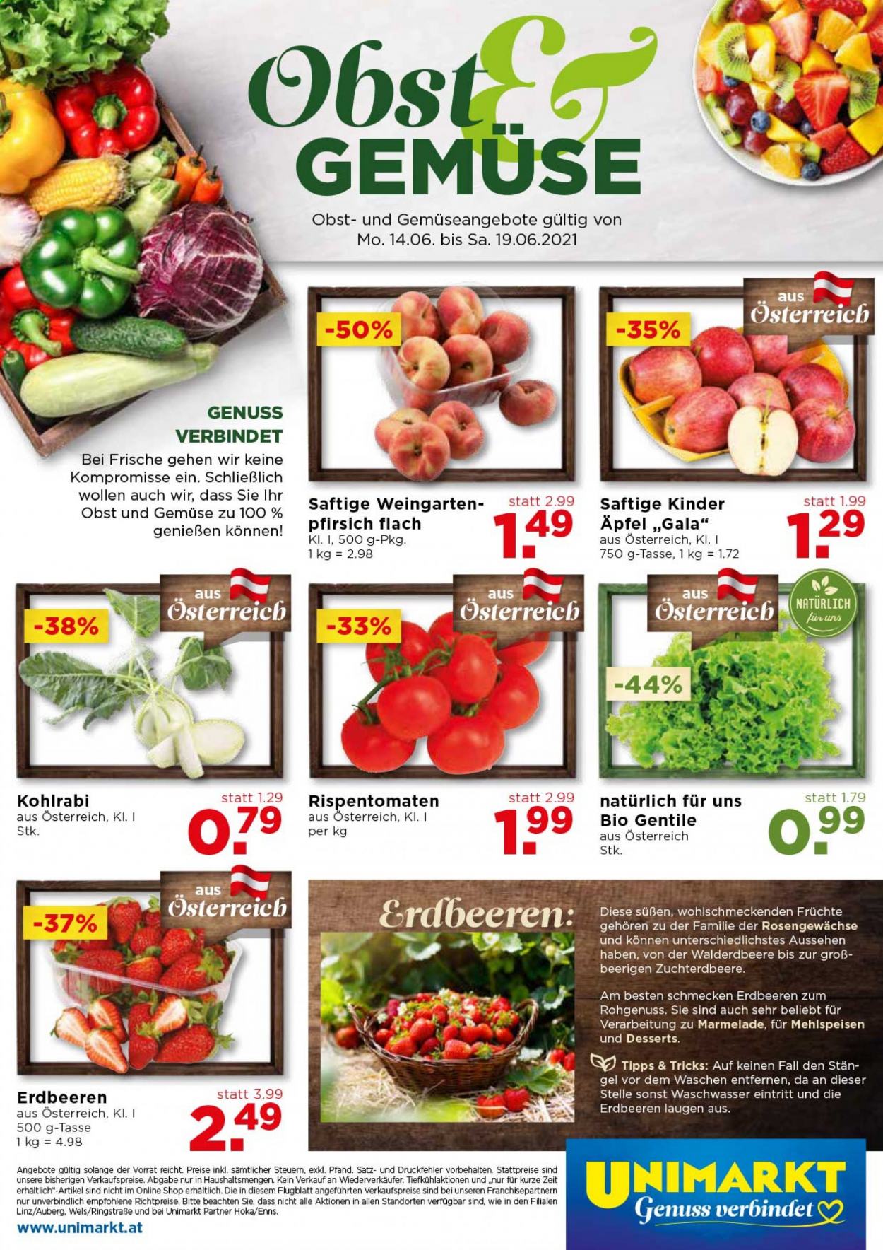Angebote UNIMARKT - 15.6.2021 - 22.6.2021. Seite 16