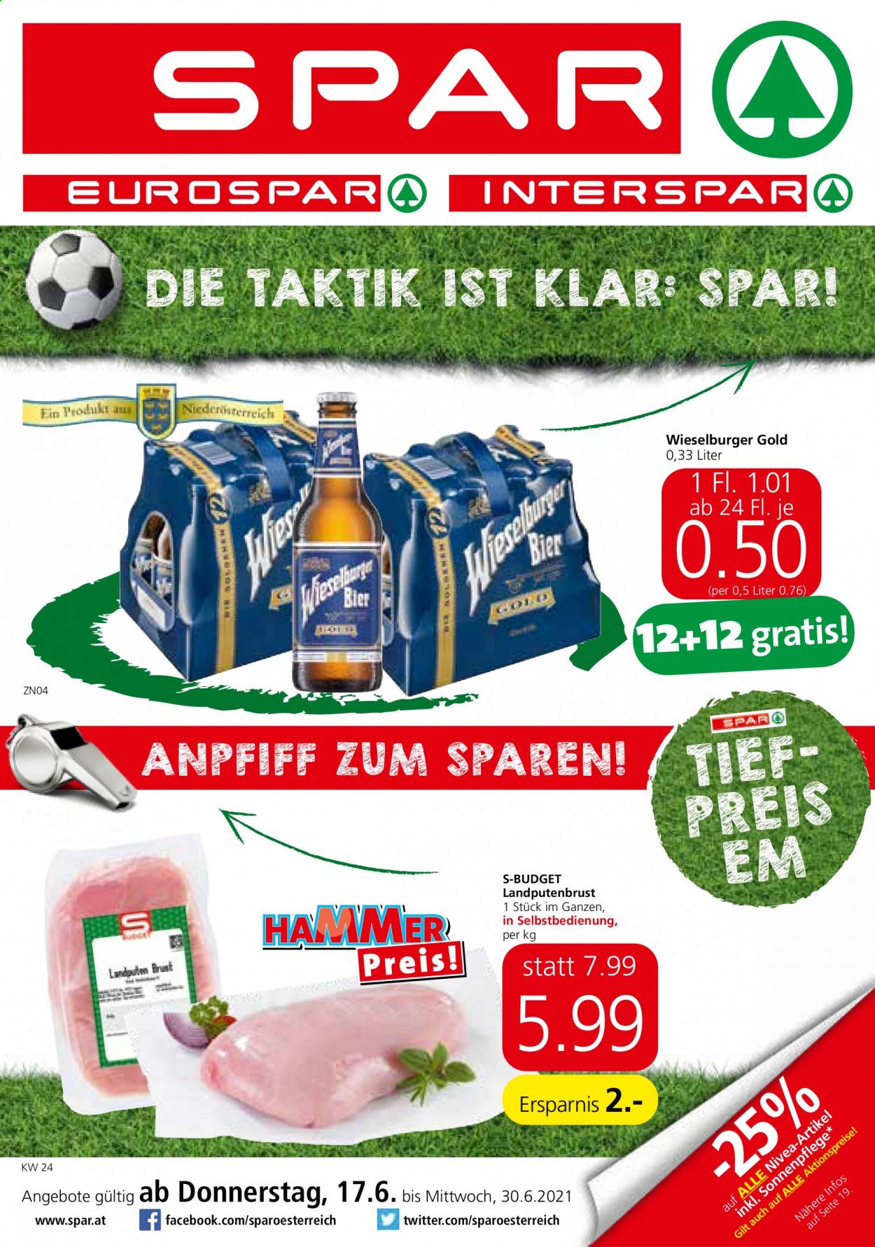 Angebote EUROSPAR - 17.6.2021 - 30.6.2021. Seite 1