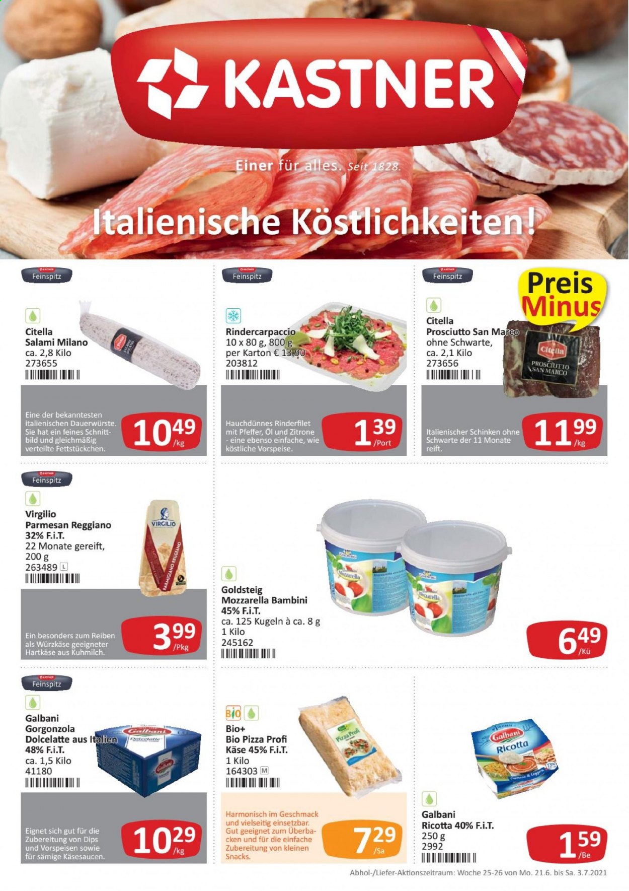 Angebote KASTNER - 21.6.2021 - 3.7.2021. Seite 1