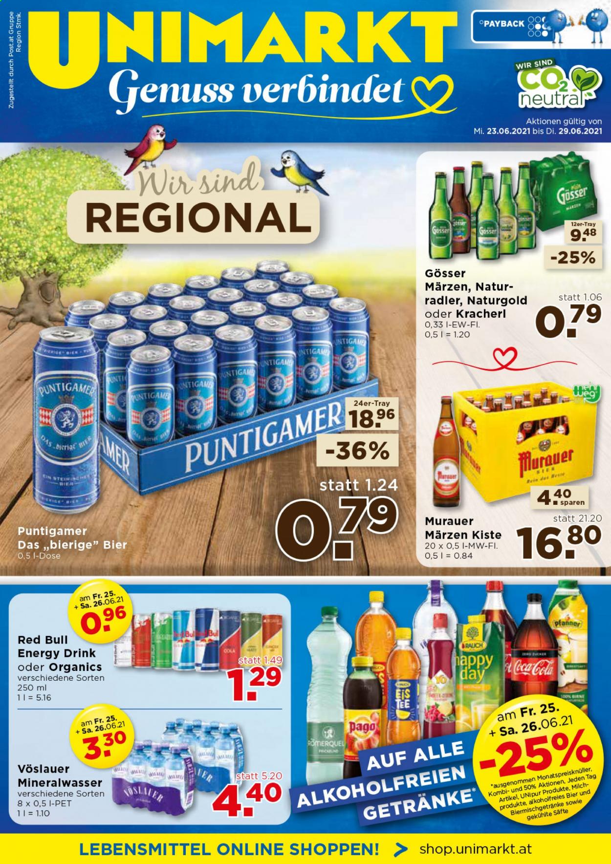 Angebote UNIMARKT - 23.6.2021 - 29.6.2021. Seite 1
