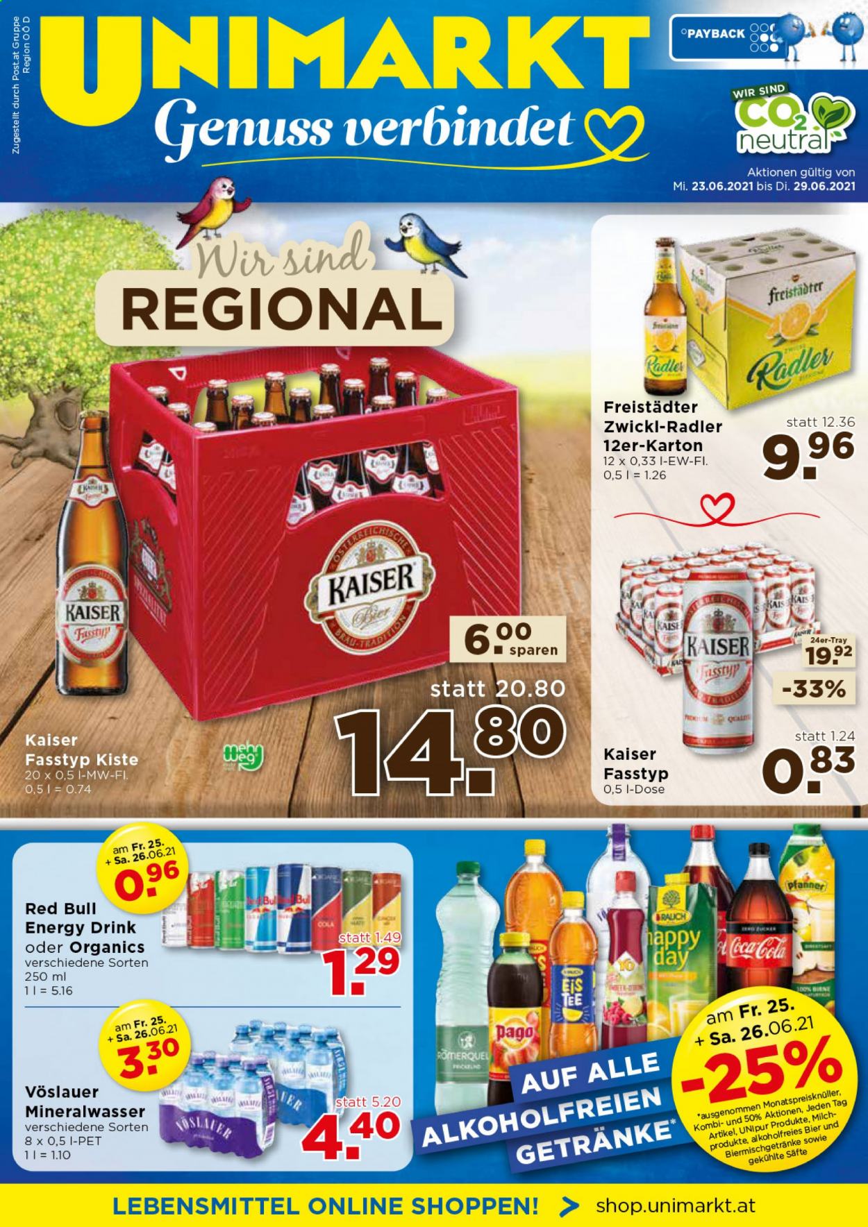 Angebote UNIMARKT - 23.6.2021 - 29.6.2021. Seite 1