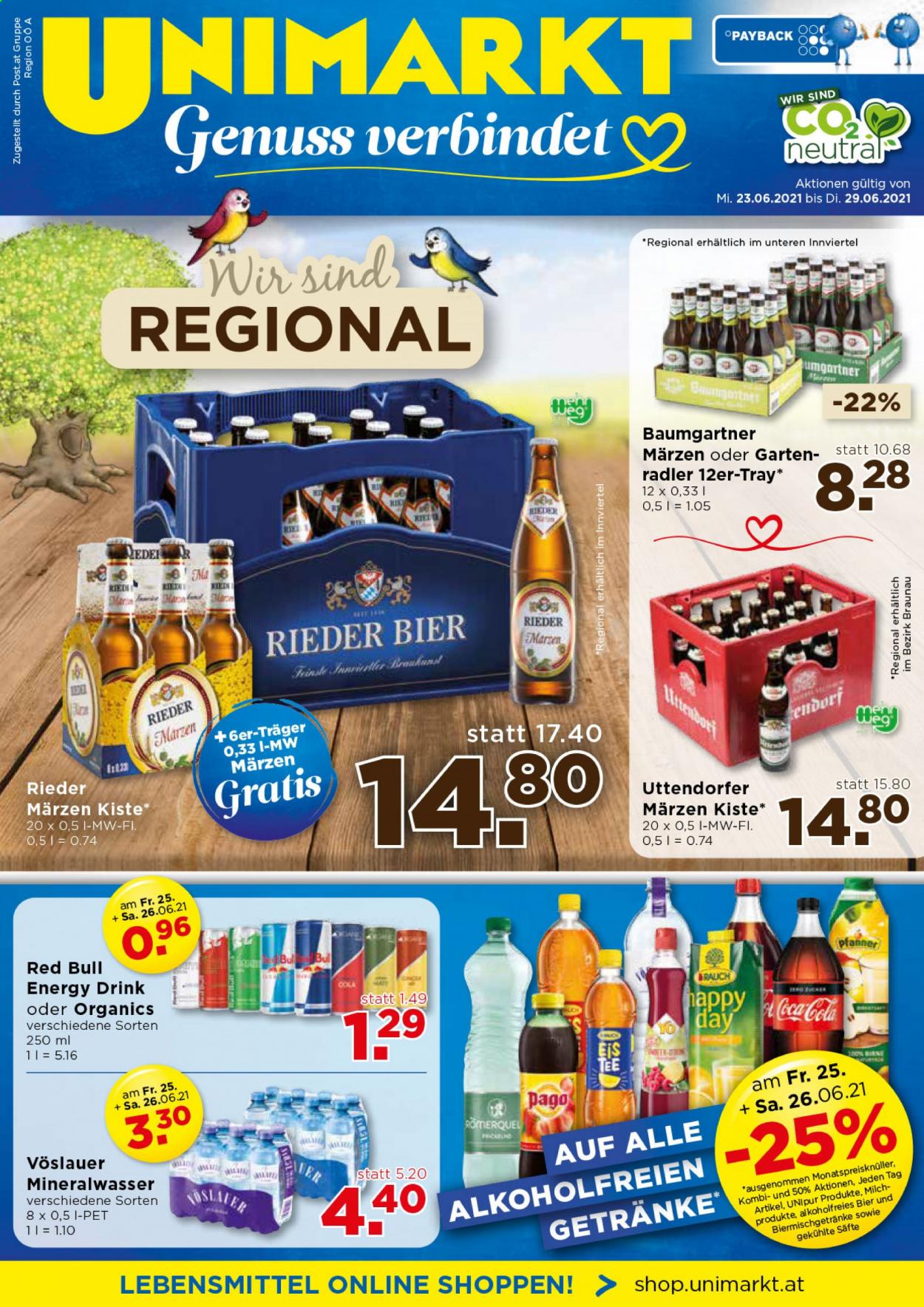 Angebote UNIMARKT - 23.6.2021 - 29.6.2021. Seite 1