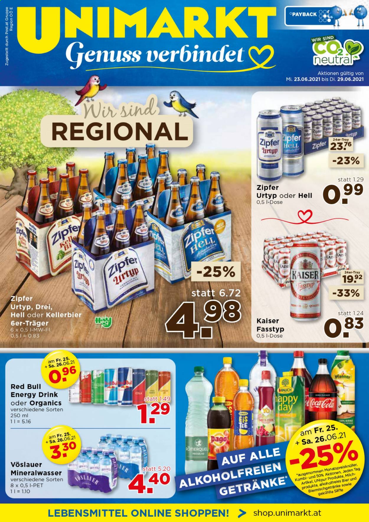 Angebote UNIMARKT - 23.6.2021 - 29.6.2021. Seite 1