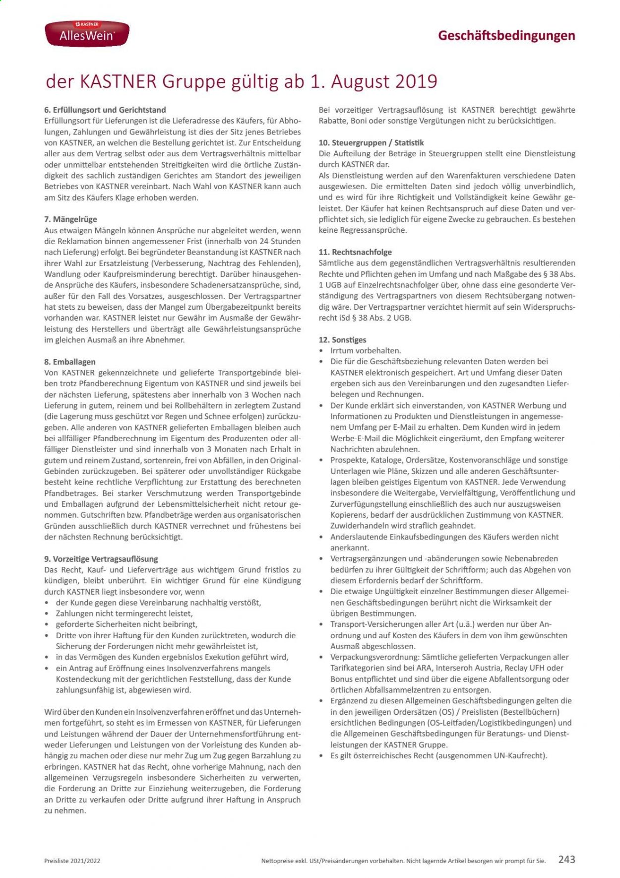 Angebote KASTNER. Seite 245