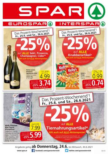 Angebote INTERSPAR - 24.6.2021 - 30.6.2021.