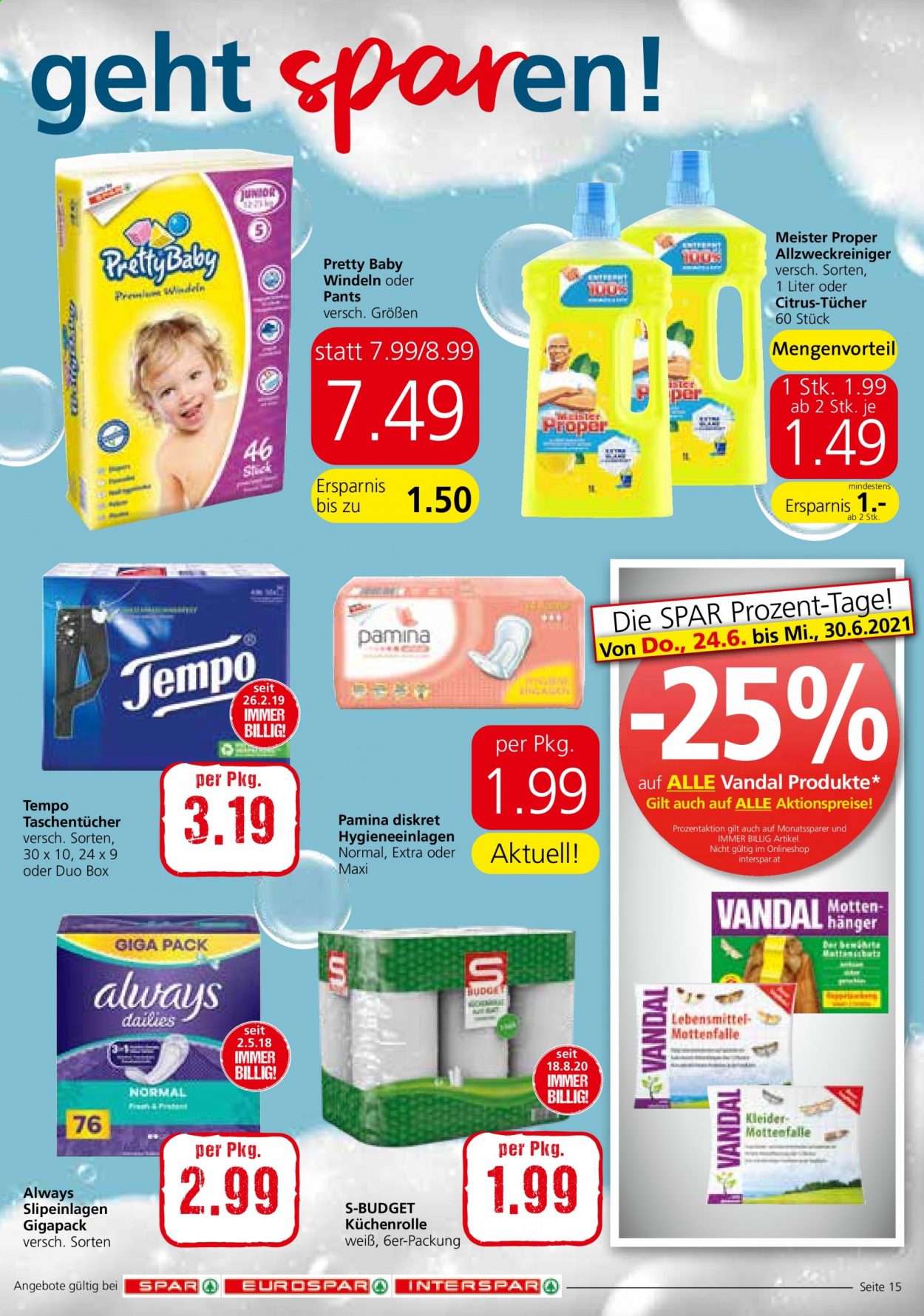 Angebote INTERSPAR - 24.6.2021 - 30.6.2021. Seite 15