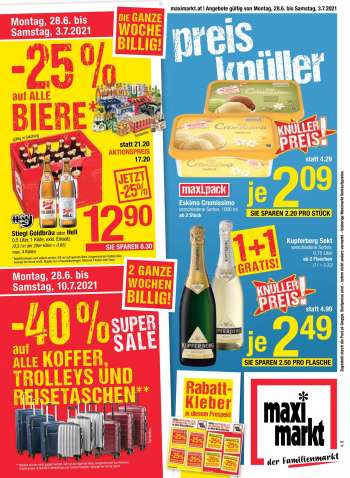 Angebote Maximarkt - 28.6.2021 - 3.7.2021.